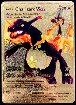 Charizard Vmax Gold Foil Textured Display Card - Image 1