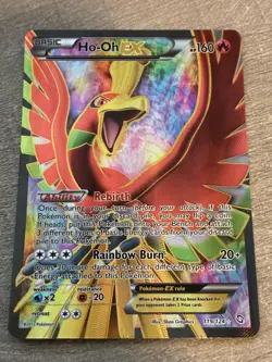 2012 Pokemon TCG Ho-OH EX Dragon Exalted Full Art Ultra Rare Card #119/124 - Image 1