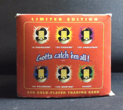 1999 Pokemon 23K Gold Plated (Burger King) Trading Card Set of 3 NIB - Image 4