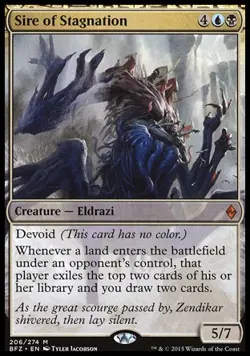 MTG Magic the Gathering Sire of Stagnation (206/313) Battle for Zendikar NM - Image 1