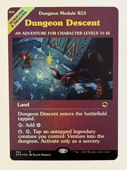 Dungeon Descent (Dungeon Module) Adventures in the Forgotten Realms Foil MTG NM - Image 1