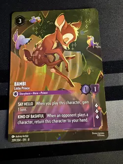 Disney Lorcana enchanted Bambi - Little Prince 209/204 - Reign Of Jafar - Image 1