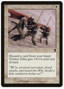 Tireless Tribe Vintage Magic the Gathering (x4) PLAYSET MtG Odyssey! - Image 1