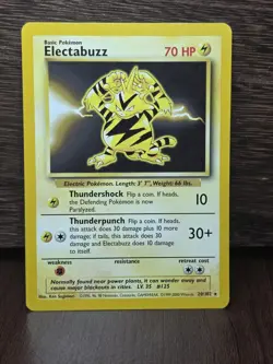 Pokemon ELECTABUZZ - Base Set - 20/102 - Rare - Unlimited Edition - LP - Image 1