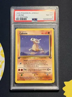 Cubone 1999 Pokemon Jungle 1st Edition #50 PSA 8 - Image 1