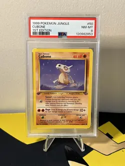 Cubone 1999 Pokemon Jungle 1st Edition #50 PSA 8 - Image 3