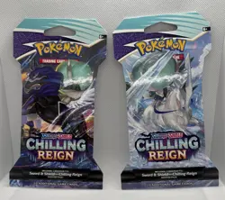 Pokemon TCG Sword And Shield Chilling Reign Booster Pack Lot Of 2 Factory Sealed - Image 1