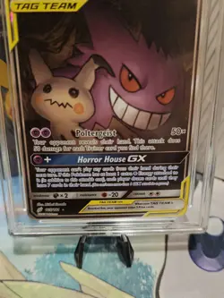 Pokemon 2019 Tag Team Gengar & Mimikyu GX 165/181 Alternative Art ACE 9 Mint - Image 3