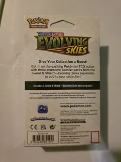 Factory Sealed Evolving Skies 3-pack Hanger Box. Pokemon Sword and Shield TCG - Image 2