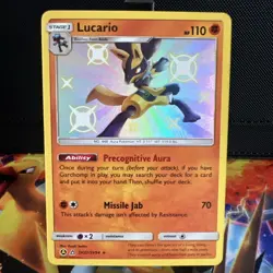 Pokemon TCG Lucario SV22/SV94 Hidden Fates Shiny Vault Holo Rare NM Condition - Image 1