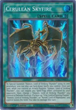 Yugioh! Cerulean Skyfire - SDSA-EN019 - Super Rare - 1st Edition Near Mint, Engl - Image 1