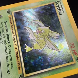 Pokemon TCG Jungle 🍃 Scyther 1st Edition Holo Card 10/64 MP - Image 2