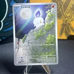 Pokemon TCG SV White Flare Litwick Illustration Rare Card #101/86 - Image 1