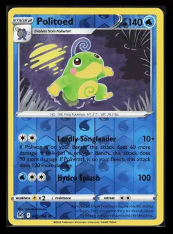 Politoed 032/196 Reverse Holo Rare Lost Origin Pokemon Card - Image 1