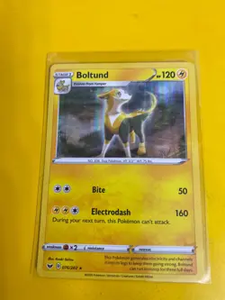 46341 Pokemon Card Sword and Shield 076/202 Boltund Holo - Image 1