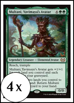MTG - 4 x Multani, Yavimaya's Avatar - Duskmourn Commander - Playset 4x x4 - Image 1