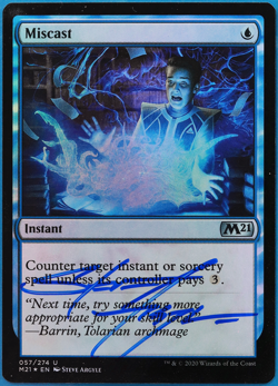 Miscast FOIL Core Set 2021 / M21 NM Blue Uncommon SIGNED CARD (505163) ABUGames - Image 1