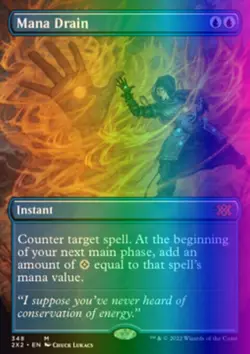 MTG Magic the Gathering Mana Drain (348/686) Double Masters 2022 NM FOIL - Image 1