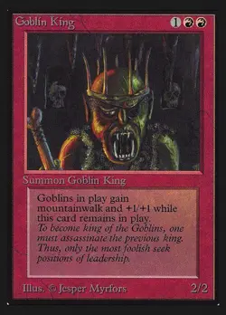 Magic the Gathering International Edition Goblin King Rare NM MTG (IE) - Image 1