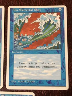 Blue Elemental Blast X3. 4th Edition LP Condition See Pics Front Back - Image 3