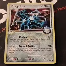 Dialga G 7/127 Pokemon Card TCG Platinum Holographic Rare League Promo Played - Image 1