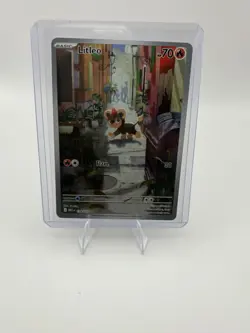 Pokemon TCG Litleo 139/132 Me01: Mega Evolution Holo Illustration Rare Mint NM - Image 1