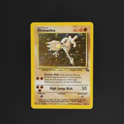 1999 Pokemon Fossil Hitmonlee Holo #7/62 - WOTC Vintage - LP/MP Condition - Image 1