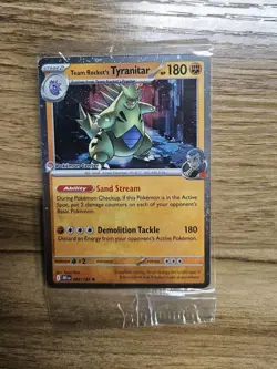 Team Rockets Tyranitar Pokemon Center Stamped Promo sealed - Image 1