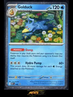 2025 Pokemon Mega Evolutions - Golduck 008 Cosmos Holo Black Star Promo NM-MNT - Image 1