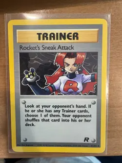 Rocket's Sneak Attack 72/82 Rare Unlimited Team Rocket WOTC Pokemon TCG Vintage - Image 1
