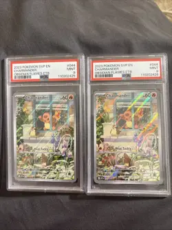 Two Pokemon Charmander #044 Obsidian Flames promo psa 9 - Image 1
