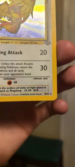 Pokemon TCG Pidgeot Jungle 8/64 Holo Unlimited Holo Rare - Image 4