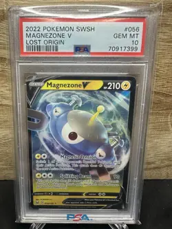 Magnezone V #56/196 Pokemon Sword & Shield Lost Origin Holo PSA 10 GEM MINT - Image 1
