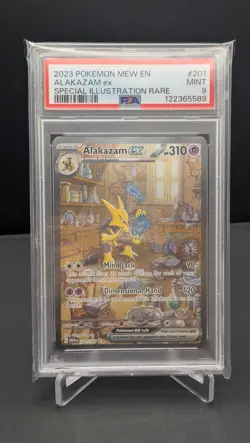 Pokemon TCG Scarlet and Violet Alakazam EX Full Art Sir 201/165 PSA 9 - Image 1