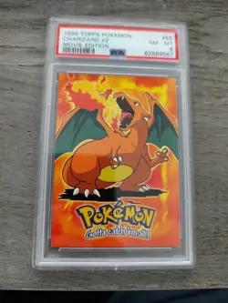 Pokemon 1999 TOPPS Charizard #6 PSA 8 - Image 1
