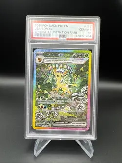 Pokemon Prismatic Evolution Leafeon EX 2025 Sir PSA 10 #144/131 - Image 1