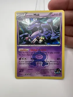 Team Aqua's Muk 8/34 Double Crisis Holo Rare Pokemon TCG LP - Image 5
