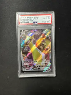 Pokemon TCG 2020 SWSH Vivid Voltage Aegislash Vmax Full Art #127/185 PSA 10 Mint - Image 1
