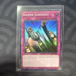 Yugioh! LP Solemn Judgment - RA02-EN075 - Ultra Rare - 1st Edition Lightly Playe - Image 1