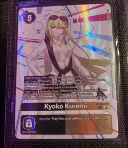 Kyoko Kuremi Bt22-101 SEC FOIL M/NM Digimon Card Game - Image 1