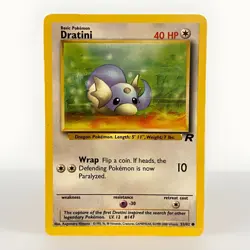 Pokemon TCG Dratini Team Rocket Card 53/82 Unlimited Common LP/MP - Image 1