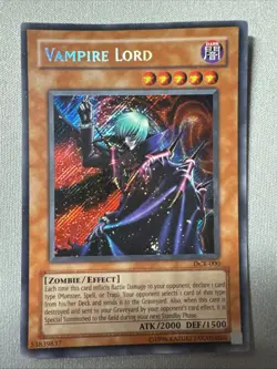 Vampire Lord DCR-000 Dark Crisis Unlimited Yu-Gi-Oh Card TCG Secret Rare LP - Image 1
