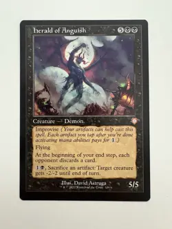 Herald of Anguish Retro Frame MTG Magic the Gathering Card NM Near Mint BRC - Image 1