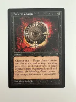 Funeral Charm MTG Magic the Gathering Card NM Near Mint Visions - Image 1