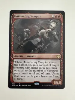 Dominating Vampire Showcase MTG Magic the Gathering Card NM Near Mint VOW - Image 1