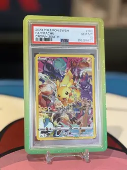 2023 Pokemon SWSH FA/Pikachu Crown Zenith Card 160/159 PSA 10 - Image 3