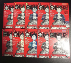One Piece Luffy Promo ST21-014 Magazine 10 Card Set Weekly Shonen Jump 2025 TCG - Image 1