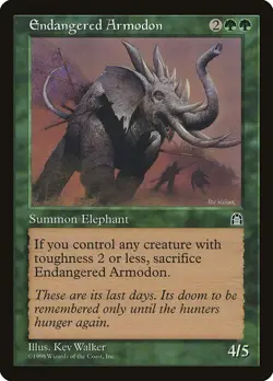 Endangered Armodon NM/M Stronghold Green Elephant Mtg Magic English Regular - Image 1