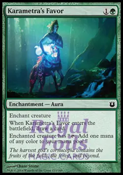 Karametra's Favor 4x FOIL BNG MTG Born of the Gods Common MINT green - Image 1
