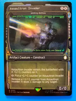 MTG 1x FOIL SHOWCASE Assaultron Invader 352 Universes Beyond Fallout Magic x1 NM - Image 1